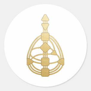 Sticker Rond Gold Human Design Body Graph