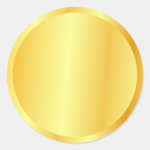 Sticker Rond Gold Look noir Modèle élégant Logo personnalisé, t