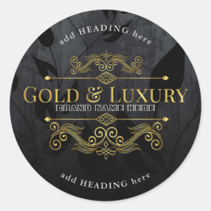 Sticker rond Gold & Luxury Marque