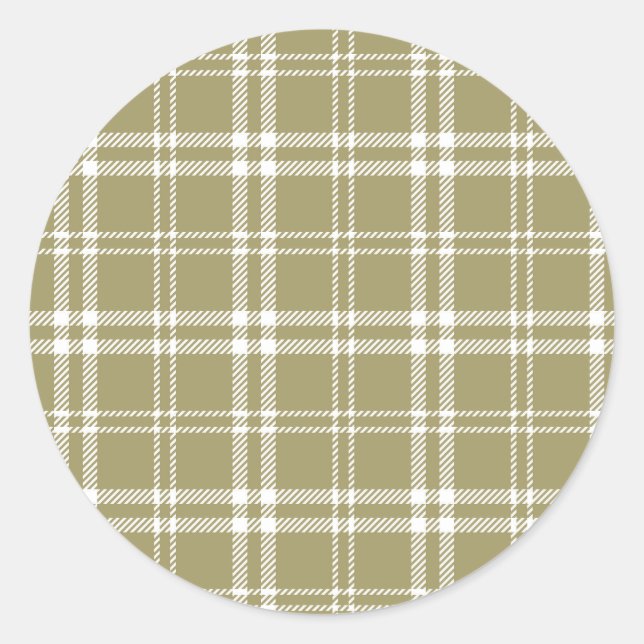 Sticker Rond Gold Plaid (Devant)
