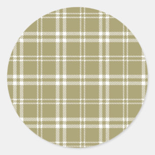 Sticker Rond Gold Plaid