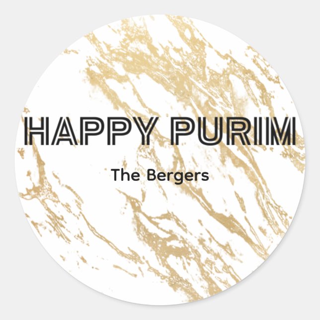 Sticker Rond Gold Purim Label (Devant)