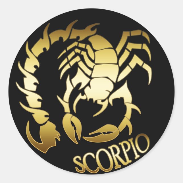 STICKER ROND GOLD SCORPIO (Devant)