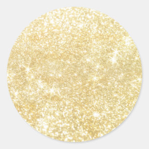 Sticker Rond Gold Sparkle Shimmer tendance personnalisée