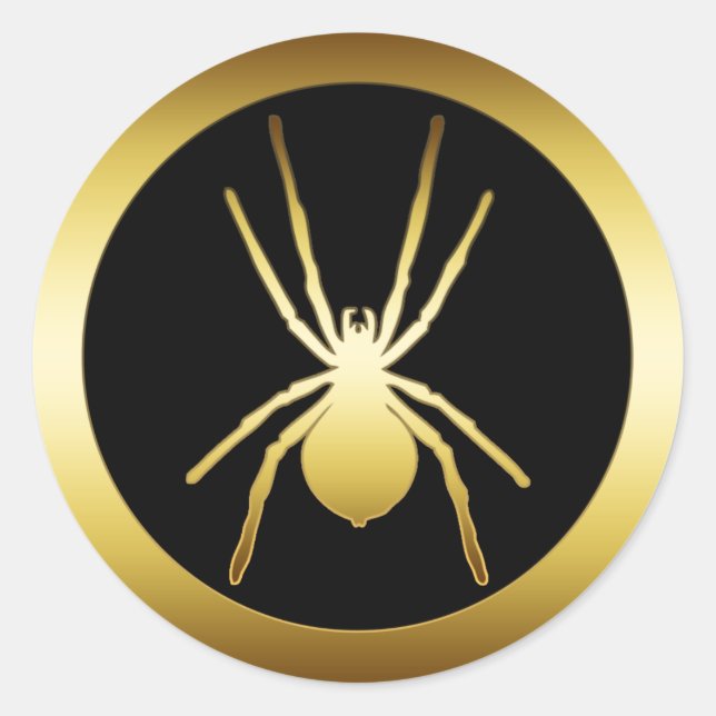 STICKER ROND GOLD SPIDER (Devant)