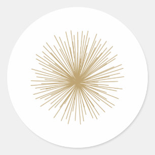 Sticker Rond Gold Spoutnik Starburst