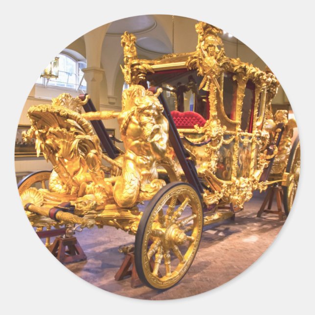 Sticker Rond Gold State Coach Londres (Devant)