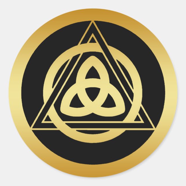 STICKER ROND GOLD TRINITY KNOT (Devant)