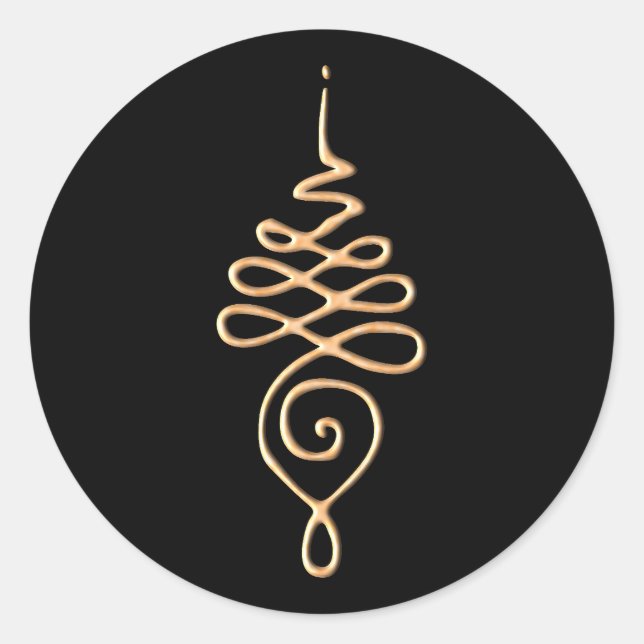 Sticker Rond Gold Unalome (Devant)