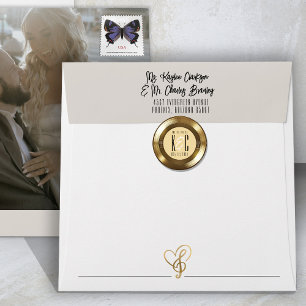 Sticker Rond Gold Vinyl Record Unique Vintage Music Mariage