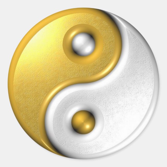 Sticker Rond Gold Ying Yang (Devant)