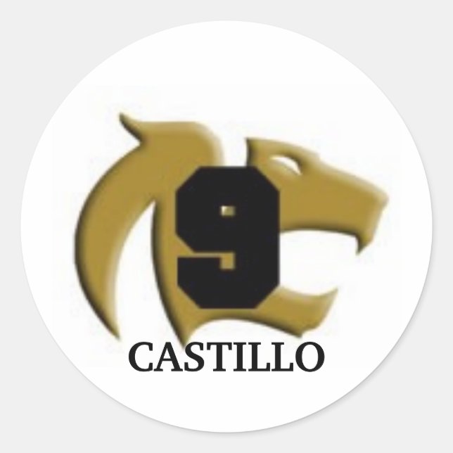 Sticker Rond goldcougar, CASTILLO (Devant)