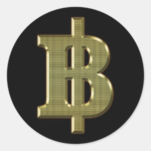 Sticker Rond GOLDEN BAHT SIGNER ฿ devises thaïlandaises ฿