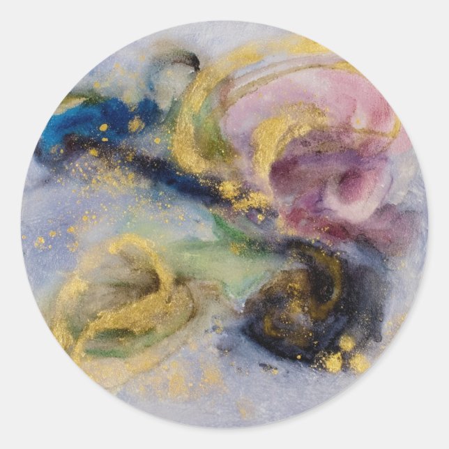 Sticker Rond Golden blush dream (Devant)