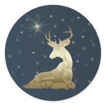 Golden Deer et Snowflakes