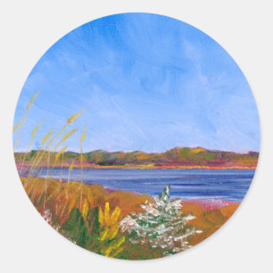 Sticker Rond Golden Delaware