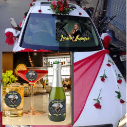 Sticker Rond Golden Diamond Moderne Élégant Mariage Personnalis