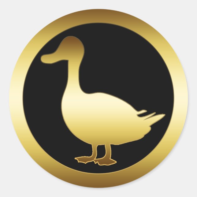 STICKER ROND GOLDEN DUCK (Devant)
