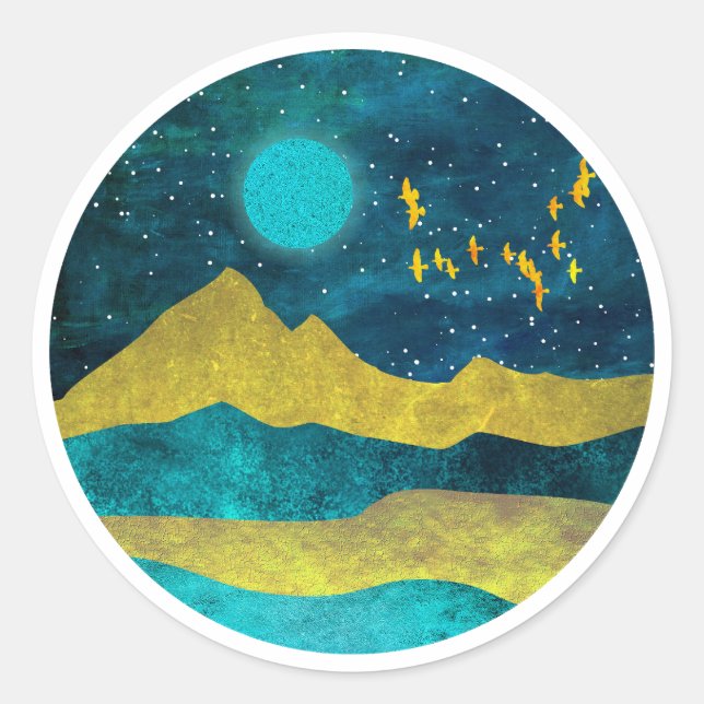 Sticker Rond Golden Flock (Devant)