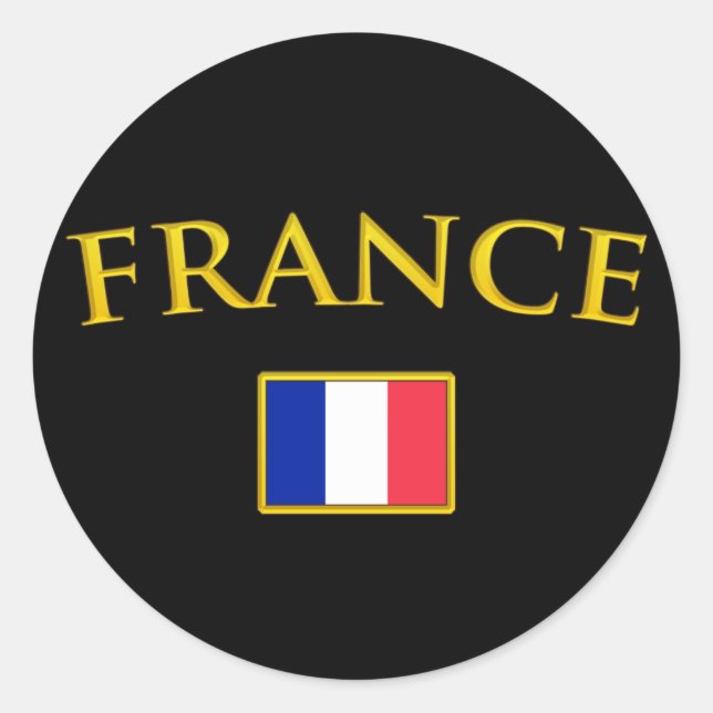 Sticker Rond Golden France (Devant)