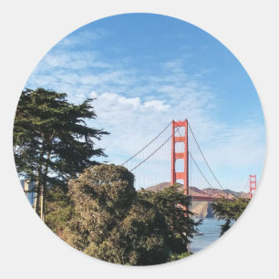 Sticker Rond Golden Gate Bridge, Californie