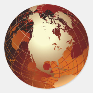 STICKER ROND GOLDEN GLOBE