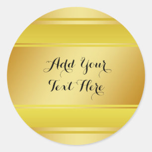 Sticker Rond Golden Gold Foil Parties scintillant Personnaliser
