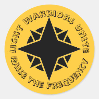 Sticker Rond Golden Light Warriors Unite