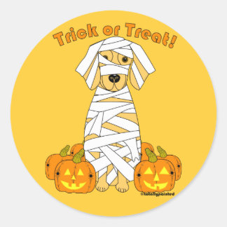 Sticker Rond Golden Mummy