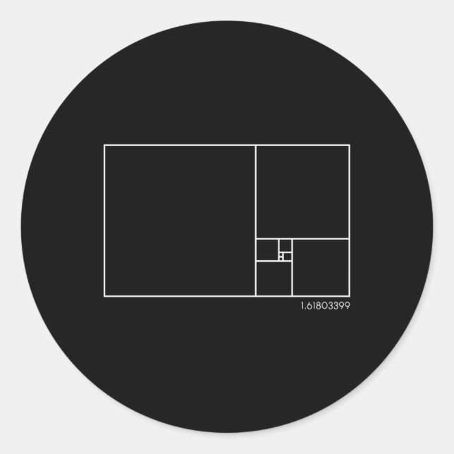 Sticker Rond Golden Ratio Architecte Et Étudiant En Architectur (Devant)