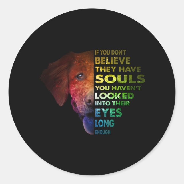 Sticker Rond Golden Retriever regarda Assez Longtemps Dans Leur (Devant)