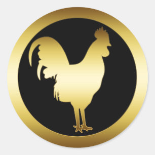 STICKER ROND GOLDEN ROOSTER