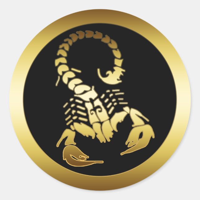 STICKER ROND GOLDEN SCORPION (Devant)
