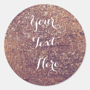 Sticker Rond Golden Shimmer Glam Anniversaire Fête Favoriser