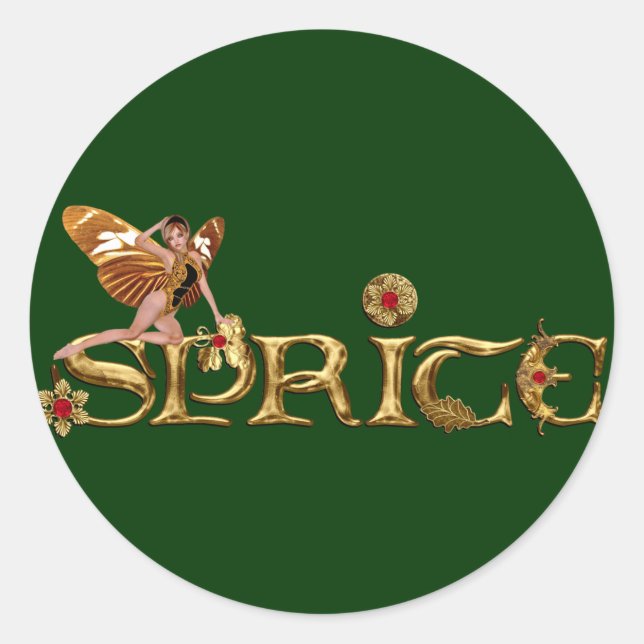 Sticker Rond Golden Sprite Fairy (Devant)
