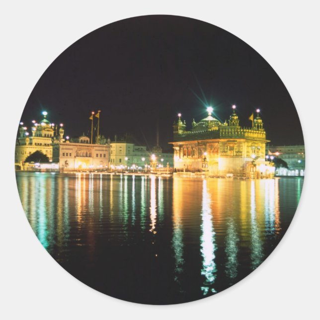 Sticker Rond Golden Temple Amritsar India (Devant)