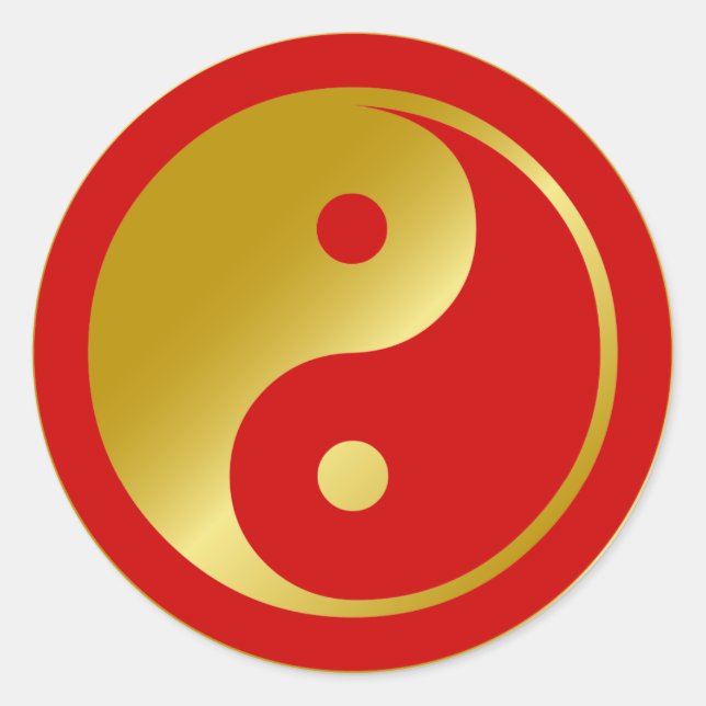 Sticker Rond Golden Yin Yang (Devant)