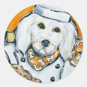 Sticker Rond Goldendoodle