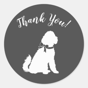 Sticker Rond Goldendoodle Chien Baby shower sans genre