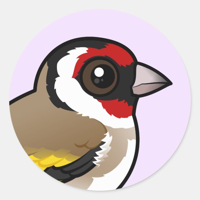Sticker Rond Goldfinch européen (Devant)