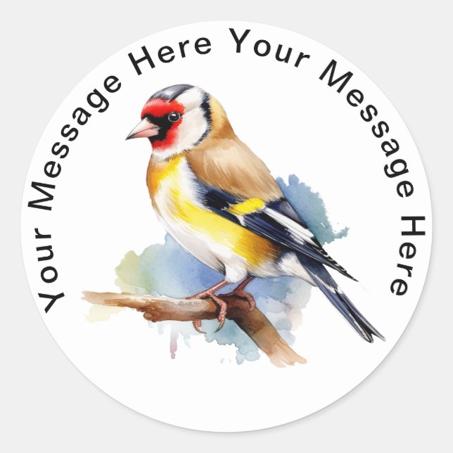 Sticker Rond Goldfinch européen (Devant)