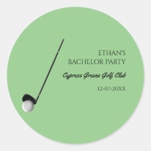 Sticker Rond Golf Bachelor Party - Golf trip Classic Stylish