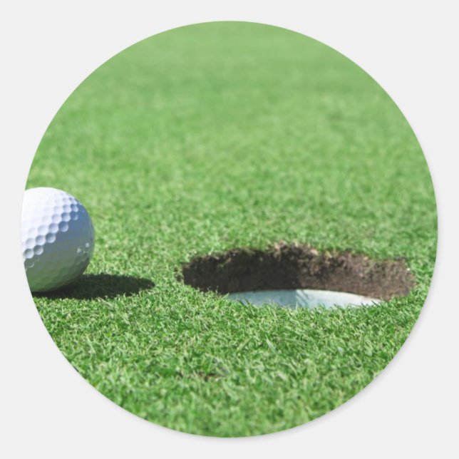 Sticker Rond Golf Ball and Hole (Devant)
