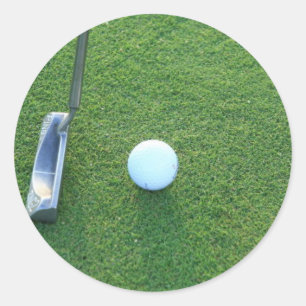 Sticker Rond Golf, balle et putter