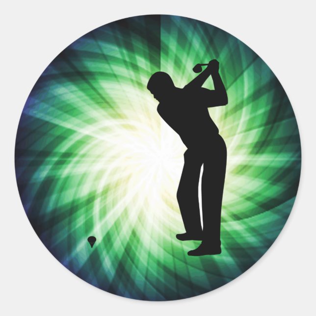 Sticker Rond Golf cool Green (Devant)