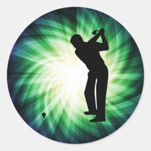Sticker Rond Golf cool Green