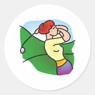 Sticker Rond Golf des femmes