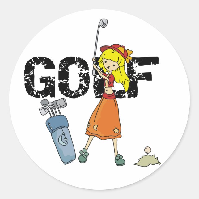 Sticker Rond Golf des filles (Devant)