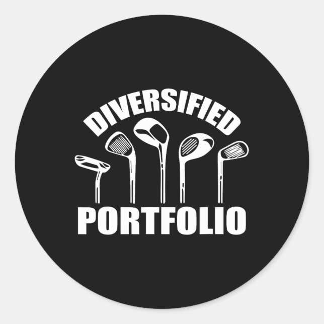 Sticker Rond Golf Diversification Portfolio Funny Business Entr (Devant)