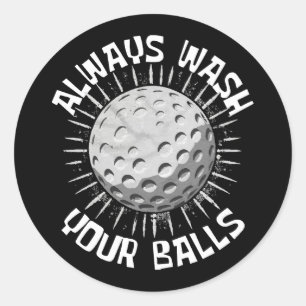 Sticker Rond Golf drôle